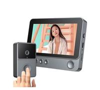 NGTFDCP Camera Door Bell, 2Pcs 2.4G Wireless Video Intercom Doorbell 4.3 Inch Door Bell Intercom System Two Way Voice Doorbell with Camera Monitor Two-Way Audio