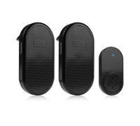 NGTFDCP Camera Door Bell, Wireless Doorbell Waterproof Button Smart Home Door Bell with Loud Chime and LED Indicator for House Apartment Office Two-Way Audio(1 Receiver 2 Button)
