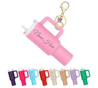 NGTSFLY Custom Mini Cup Keyring with Name, Personalised Cute Keychain for Stanley Cup Accessories for Women Handbag Backpack (ONE)