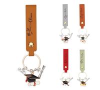 NGTSFLY Graduation Gifts for Him Her Personalised Graduation Season Leather Birth Flower Keychains Customised Graduation Presents Congratulations Gifts for Daughter Son Friends (#5)