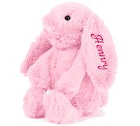 NGTSFLY Personalised Bunny with Embroidered Name Christening Gifts for Girls Boys Personalised Baby Gifts Baby's First Easter Plush Stuffed Animal Baby Shower Item (Pure colour)