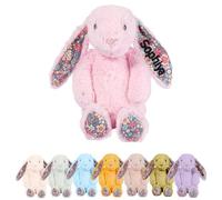 NGTSFLY Personalised Bunny with Embroidered Name Christening Gifts for Girls Boys Personalised Baby Gifts Baby's First Easter Plush Stuffed Animal Baby Shower Item (Colour)