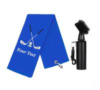 NGTSFLY Personalised Embroidered Golf Towels Funny Golf Towel Gifts for Men Women Blue Golf Ball Towel for Golf Bag with Clip Golf Waffle Weave