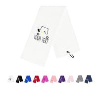 NGTSFLY Personalised Embroidered Golf Towels Funny Golf Towel Gifts for Men Women White Golf Ball Towel for Golf Bag with Clip Golf Club Waffle Weave