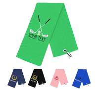 NGTSFLY Personalised Embroidered Golf Towels Funny Golf Towel Gifts for Women Men Golf Ball Towel for Golf Bag with Clip Waffle Weave (Green)