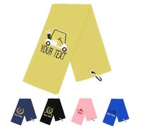 NGTSFLY Personalised Embroidered Golf Towels Funny Golf Towel Gifts for Women Men Golf Ball Towel for Golf Bag with Clip Waffle Weave (Yellow)