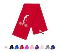 NGTSFLY Personalised Embroidered Golf Towels Funny Golf Towel Gifts for Women Men Red Golf Ball Towel for Golf Bag with Clip Waffle Weave