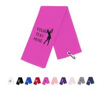 NGTSFLY Personalised Embroidered Golf Towels Funny Golf Towel Gifts for Women Men Rose Red Golf Ball Towel for Golf Bag with Clip Golf Club Waffle Weave