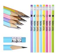 NGTSFLY Personalised Pencils for Kids, 50 Pcs 100 Pcs HB Pencils with Rubbers on the End for Children's Writing and Drawing at School and Home, School Supplies (Modern, Colour)