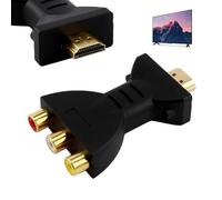 NGUIT HDMI to AV RGB RCA Converter 1080P HDMI to 3 RGB Adapter High Definition Male to Female Cable with Gold Plated Connectors Plug-and-Play Compatible with TV, Laptop, VCR, Camera, DVD