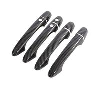 NGVCDXS Exterior Door Handle Covers Compatible with Civic 2012 2013 2014 2015 Car Carbon Fiber Style Exterior Door Handle Moulding Cover Trim Keyless Entry Decor Parts(Carbon Smart)