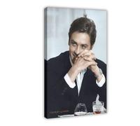 NGVDE Alain Delon Poster Canvas Poster Bedroom Decor Sports Landscape Office Room Decor Gift Frame-style 16x24inch(40x60cm)