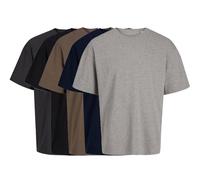 NGWorld Pack of 5 Mixed Colours Oversized T-Shirts - Asphalt/Black/Falcon/Light Grey Melange/Navy Blazer - L