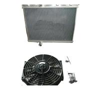 NGYBSFHxsr 2 rows Radiator Aluminum Radiator, Compatible For PEUGEOT 206 GTI180 RC S16 2.0L EW10J4S 16v I4 1999-2008 Manual(Radiator And 1 Fan)