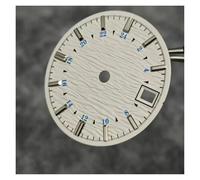 NH34 Dial NH34 Hands Ripple Surface Watch Dial for Seiko 28.5mm Diving Watch Modification Accessories(White Blue)