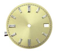 NH35 Watch Dial 28.5mm Multi Colored Sunburst Faces Replacement Parts for NH35A/NH36 Movement No Logo(Gold)