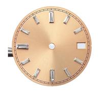 NH35 Watch Dial 28.5mm Multi Colored Sunburst Faces Replacement Parts for NH35A/NH36 Movement No Logo(Rosegold)