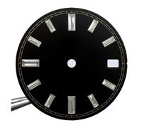 NH35 Watch Dial 28.5mm Multi Colored Sunburst Faces Replacement Parts for NH35A/NH36 Movement No Logo(BlackGold)