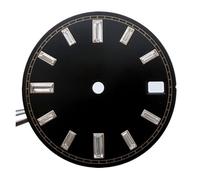 NH35 Watch Dial 28.5mm Multi Colored Sunburst Faces Replacement Parts for NH35A/NH36 Movement No Logo(BlackRG)