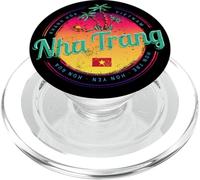 Nha Trang Retro Sunset Vietnam Beach Vintage Souvenir PopSockets PopGrip for MagSafe