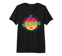 Nha Trang Retro Sunset Vietnam Beach Vintage Souvenir Premium T-Shirt