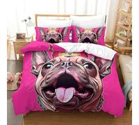 NHASOHEOP 3D Printed Duvet CoverFrench Bulldog Microfiber Duvet Cover Comforter Cover Set with Zipper Home Bedding Cover Sets for Boys Adult King（220x240cm）