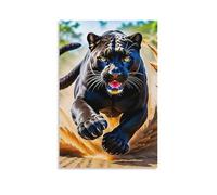 NHASOHEOP Black Panther Poster Artwork Giclee Canvas Prints Modern Wall Art Picture Wall Hanging for Bathroom Wall Decor 20x30inch(50x75cm)