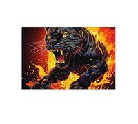 NHASOHEOP Black Panther Wall Decor Poster Canvas Prints Picture Modern Canvas Wall Art Picture Wall Hanging for Living Room Home Decorations 12x18inch(30x45cm)