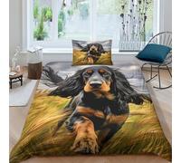 NHASOHEOP English Cocker Spaniel 3D Printed Bedding Sets Duvet Coverfor Kid Teens Boys And Girls Man Quilt Cover 3 Pcs With Pillow Cases Easy Care Anti-Allergic Soft And Smooth Single（135x200cm）