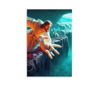 NHASOHEOP Jesus - Religion Poster Artwork Canvas Prints Picture Modern Wall Art Picture Wall Hanging for Home Decorations 08x12inch(20x30cm)