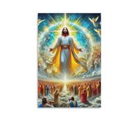 NHASOHEOP Jesus - Religion Poster Artwork Giclee Canvas Prints Modern Wall Art Picture Wall Hanging for Bedroom Living Room Decor 20x30inch(50x75cm)