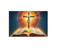 NHASOHEOP Jesus - Religion Wall Decor Poster Giclee Canvas Prints Modern Wall Art Picture Wall Hanging for Living Room Bedroom Home Decorations 16x24inch(40x60cm)