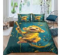 NHASOHEOP Monkey 3D Printed Duvet Cover Set Bedding Set,Soft Microfiber Pillowcases,Hidden Zipper Quilt Cover Easy Care Comforter Cover for Kids Boys Girls Teens King（220x240cm）