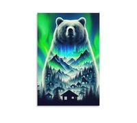 NHASOHEOP Polar Bear Wall Decor Poster Giclee Canvas Prints Modern Wall Art Picture Wall Hanging for Bathroom Wall Decor 12x18inch(30x45cm)