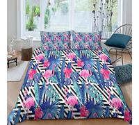 NHASOHEOP Red-crowned Crane Duvet Cover Sets 3 PCS Hotel Quality Quilt Cover Bed Sets Bed Covers with Pillowcases with Zipper Closure Breathable Stylish Comforter Double（200x200cm）