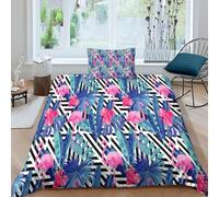 NHASOHEOP Red-crowned Crane Duvet Cover Sets 3 PCS Hotel Quality Quilt Cover Bed Sets Bed Covers with Pillowcases with Zipper Closure Ultra Soft Hypoallergenic Microfiber Single（135x200cm）