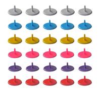 NHBETYS 60 pcs Golf Ball Position Markers, Plastic Flat Round Golf Marker Diameter 24mm Multi-color Ball Mark Tool for Driving Ranges, Instructors, Players(multicolor)