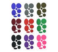 NHBETYS 72 Pcs Down Jacket Repair Patches, Self-Adhesive Nylon Waterproof iron-on Patches, Pre-Cut Tear-Resistant Leather Fabrics Repair Tape for Tents Sleeping Bag Airbed Awnings(9 Colors)