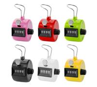 NHBETYS Pack of 6 Color Hand Tally Counter 4-dight Clicker Counter, ABS Handheld Counters Clicker Color Hand Held Counter Clicker for Sport, Stadium and Other Event