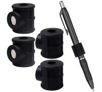 NHCDFA 4 Magnetic Pen Holder for Fridge, Magnetic Pen Holder, Practical and Handy, Ideal for Home Organizers and Note - Takers,Black