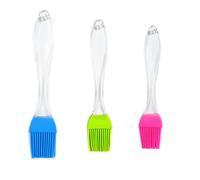 NHCDFA Pastry Brushes - 3 Pc Set, Basting & Silicone Brush for Cooking, Baking, Grilling - Detachable Head for Easy Cleaning (3 Colors)