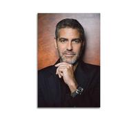 NHDERYBNF Actor Poster George Clooney Poster Decorative Painting Canvas Wall Posters And Art Picture Print Modern Family Bedroom Decor Posters 16x24inch(40x60cm)