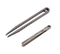 NHDT 2 PCS Mini Titanium Tweezers Tool .Ultralight and Portable EDC Tweezers ,Easy to Hold ,And Use for Precision Splinter Removal or Holding Small Parts.