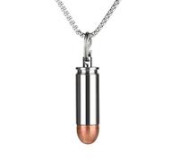 NHDT SW901 Titanium Pill Holder Keychain, Brass and Titanium, Waterproof Pill Container, Mini EDC Pill Case, 1.67in x 0.46in x 0.46in, White and Gold, 1 Compartment