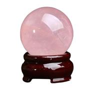 NHDVDVAV 4cm/1.57in Crystal Ball with Stand Polished Natural Stone Sphere Decorative Sphere Healing Crystals Balls Crafts Home Decor Ornament Gifts,rose quartz