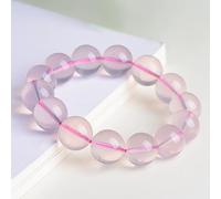 NHDVDVAV 8mm, Natural Crystal Gemstone Bracelet,Handcrafted Rose Quartz Beads Bracelet,Healing Crystal Energy Stone Stretch Bracelets Jewelry Gift for Women