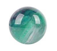 NHDVDVAV Beautiful Rainbow Fluorite Crystal Sphere,Hand Polished Fluorite Sphere Figurine,Natural Crystal Quartz Ball Home Reiki Healing Decoration,50~60mm
