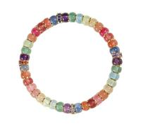 NHDVDVAV Boho Handmade Multi-Gemstone Bracelet,Natural Crystal Chakra Stretch Bracelets, Summer Beach Meditation Yoga Jewelry for Women