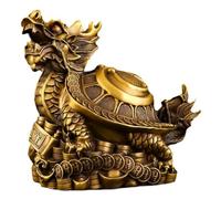 NHDVDVAV Chinese Wealth Prosperity Sculpture Dragon Turtle Brass Statue