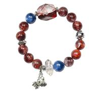 NHDVDVAV Crystal Bracelet,Natural Stone Beaded Bracelets,Natural Red Phantom Quartz Stretch Bracelet, Handmade Crystal Jewelry Gifts for Women Men